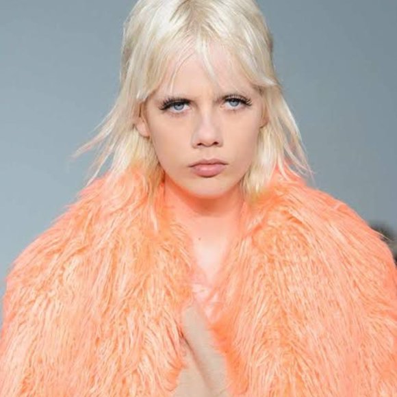 Sies Marjan Orange Faux Fur Bomber Jacket - Picture 5 of 11